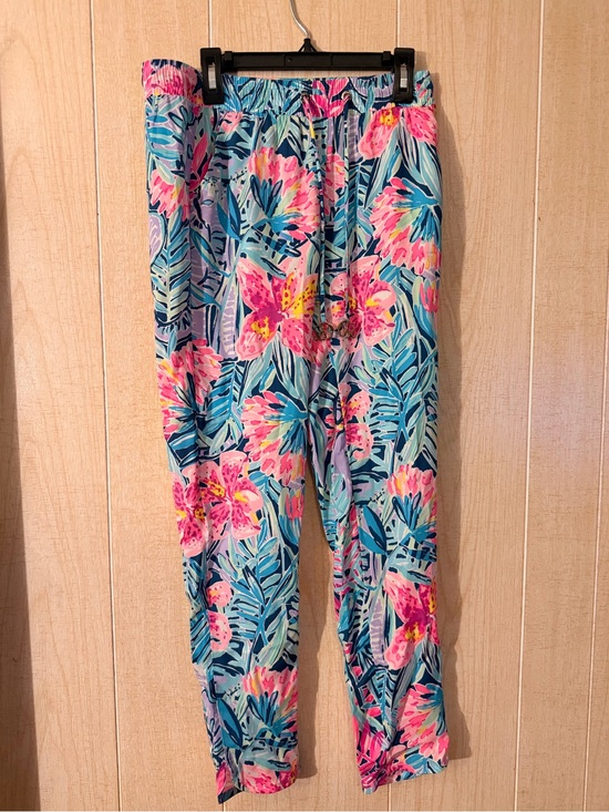 Lilly Pulitzer Pants - Lilly Pulitzer Pastel Tropical Jogger Pants in Pink, Teal & Navy